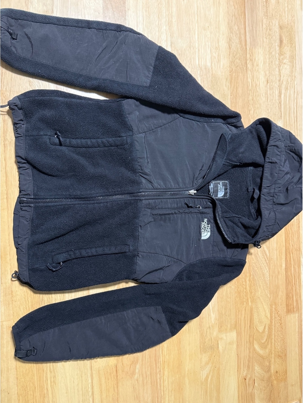 Women’s The North Face Denali Hooded Fleece Jacket Black Size XS